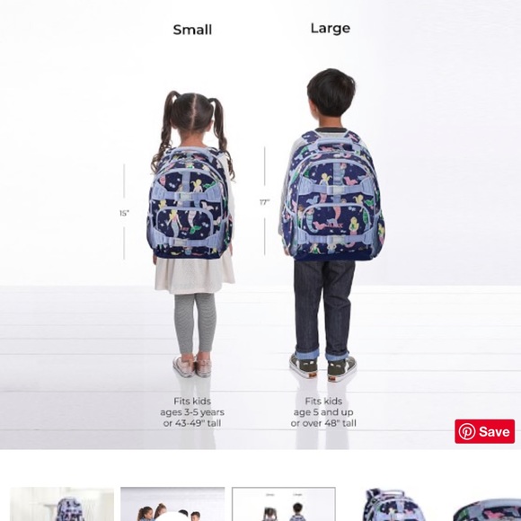 Pottery barn mernaid backpack and lunbox - Picture 11 of 12